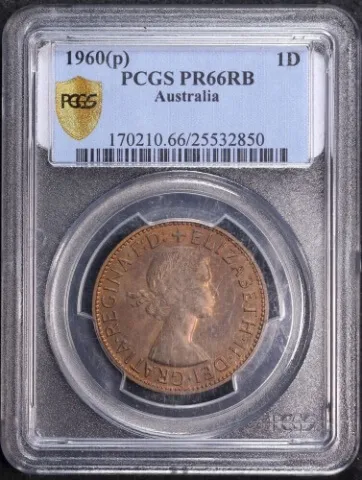 1960 Perth Proof Penny PCGS PR66RB product image