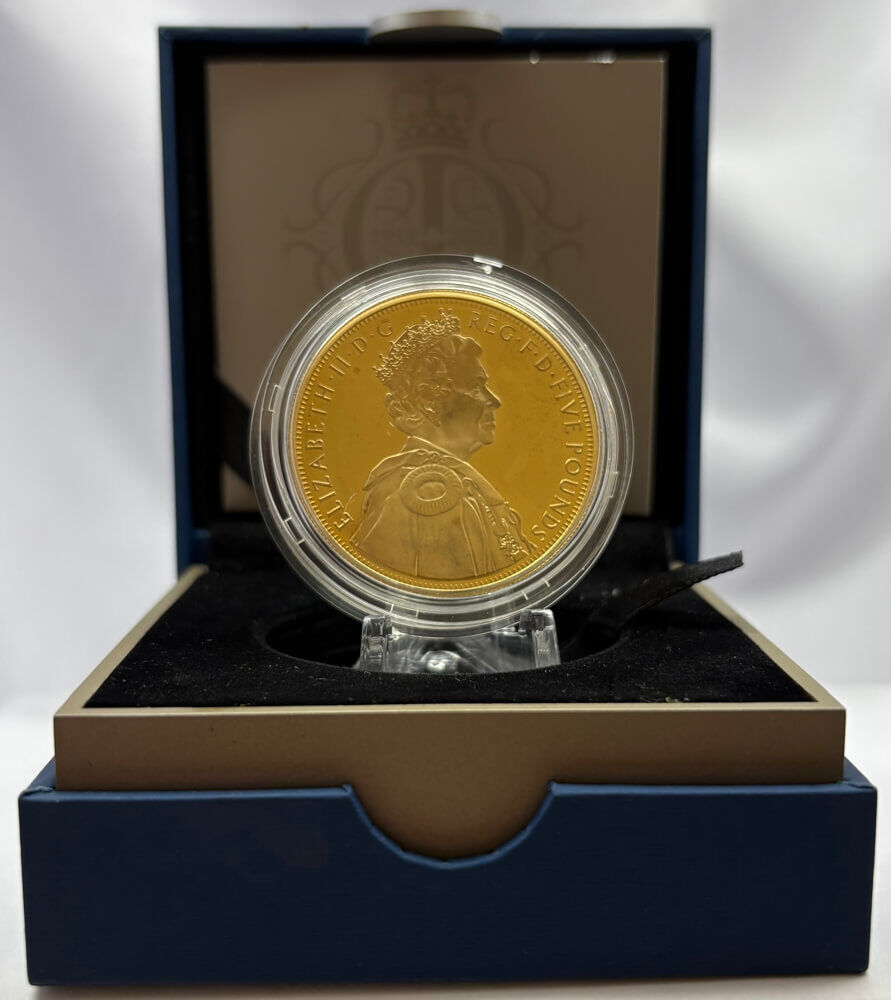 United Kingdom 2012 Gold Plated Silver 5 Pound Proof Queen's Diamond Jubilee product image