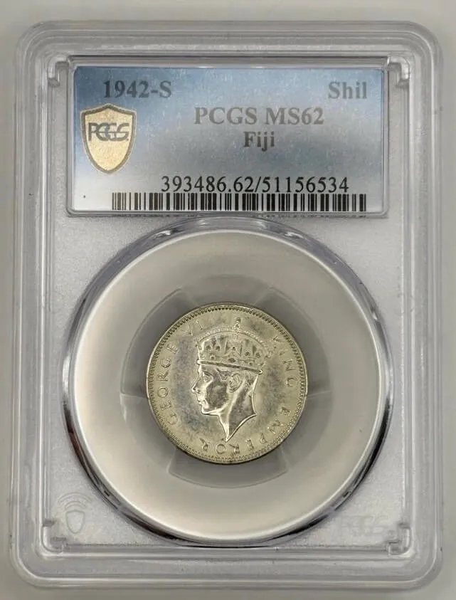 Fiji 1942-S Silver Shilling KM#12a PCGS MS62 product image