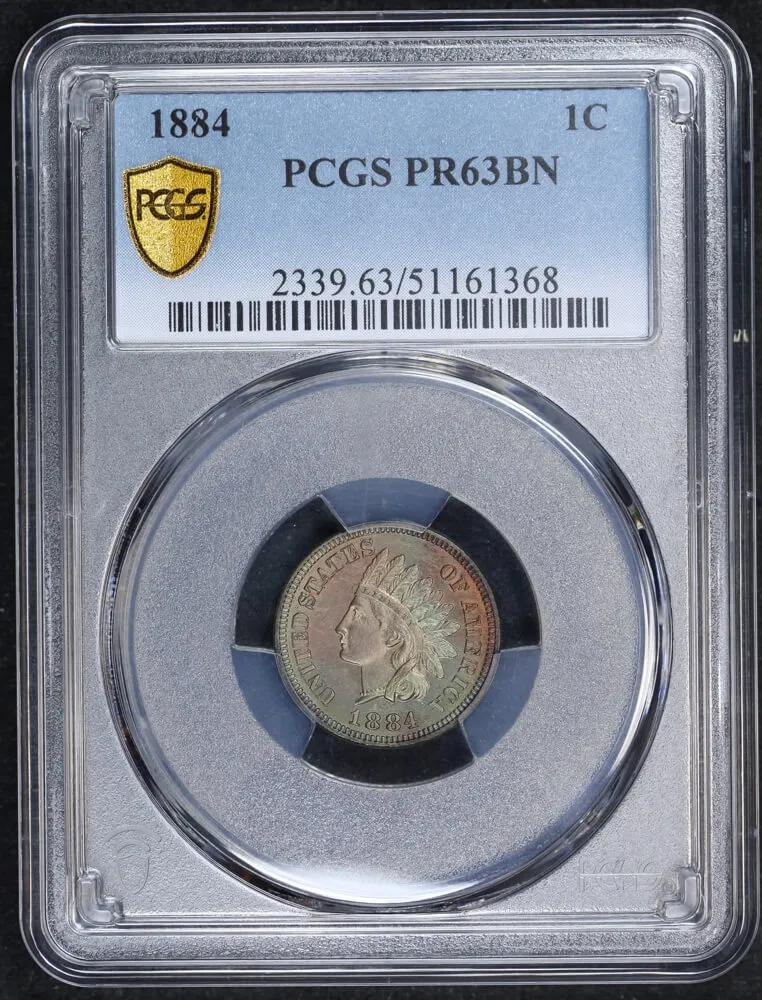 USA 1884 Indian Cent KM#90a PCGS PR63BN product image