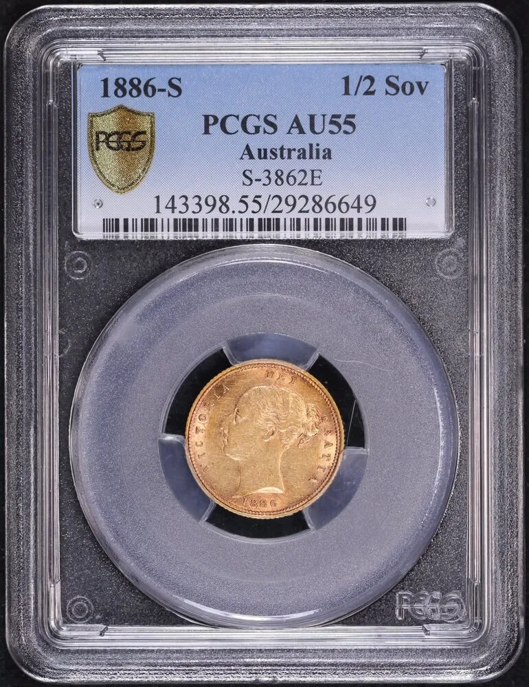 1886 Sydney Young Head Half Sovereign good EF (PCGS AU55) product image