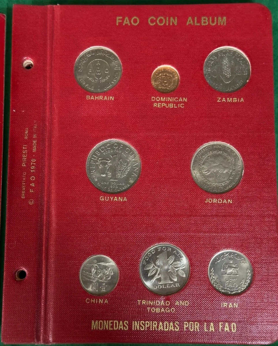 1968 - 1970 FAO Coin Album #1 Red (52 Coins) Proof and Unc product image