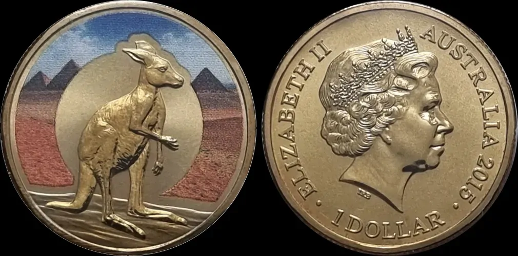 2015 Coloured $1 Coin Unlikely Heroes - Shake the Kangaroo product image