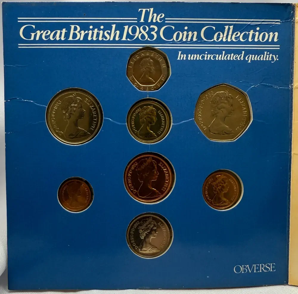 Great Britain 1983 Martini Coin Set - Includes the Rare Newpence Mule Error product image