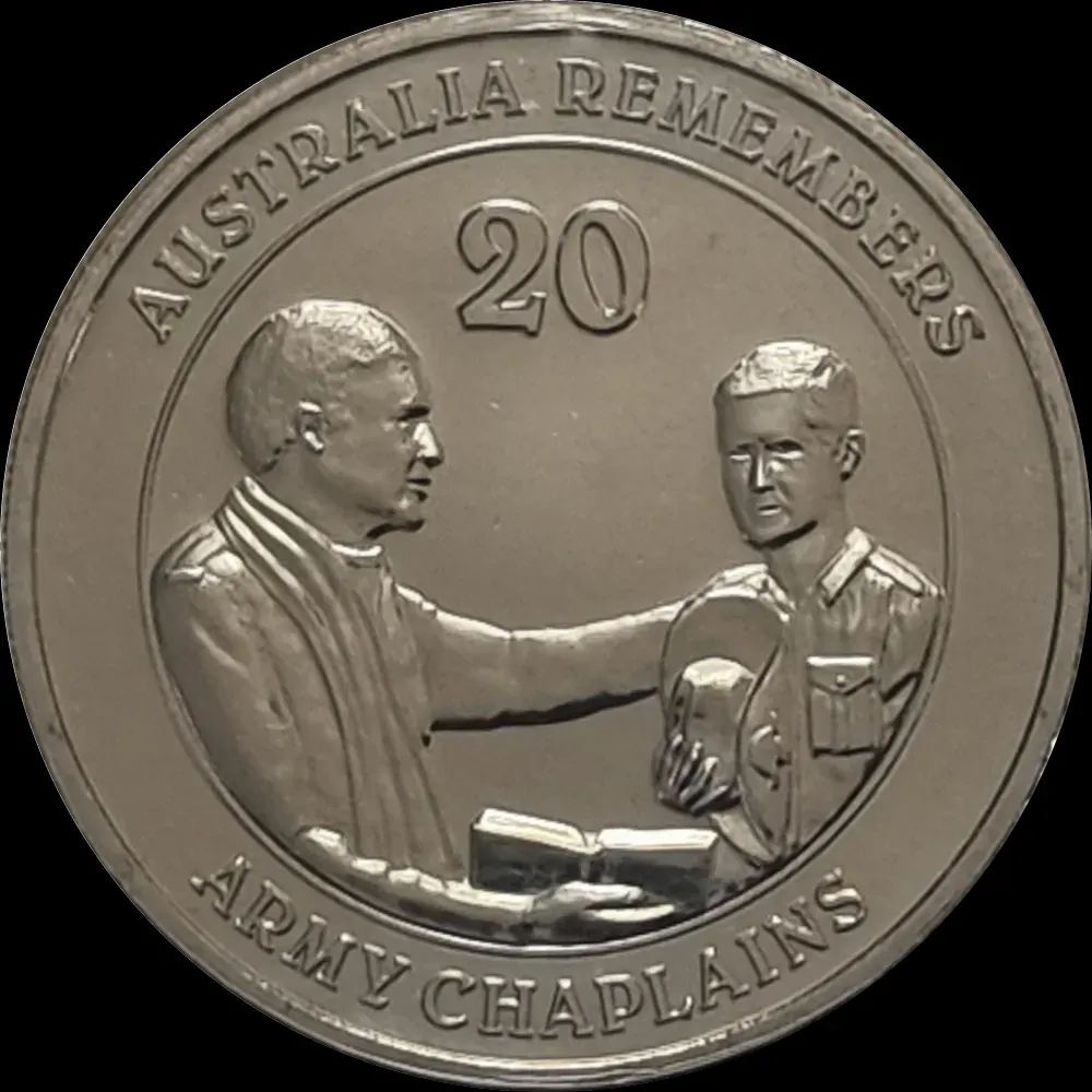 2013 20 Cent Uncirculated Coin Australia Remembers Army Chaplains product image