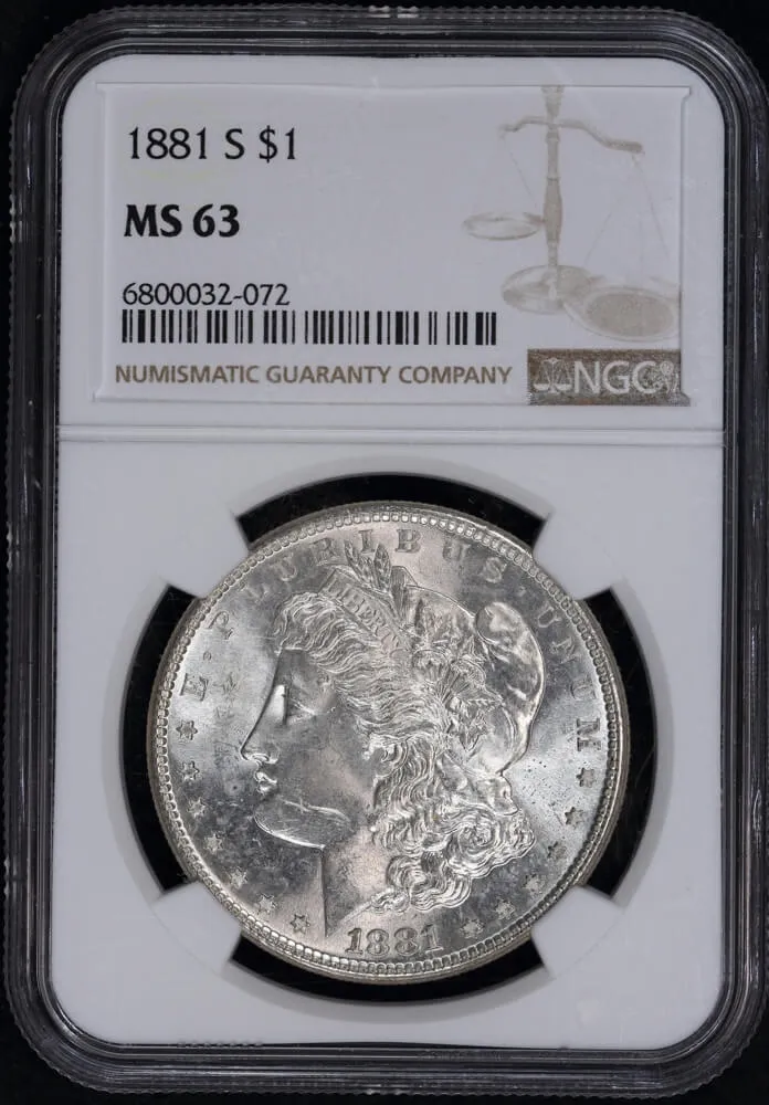 United States 1881-S Silver Morgan Dollar NGC MS63 product image