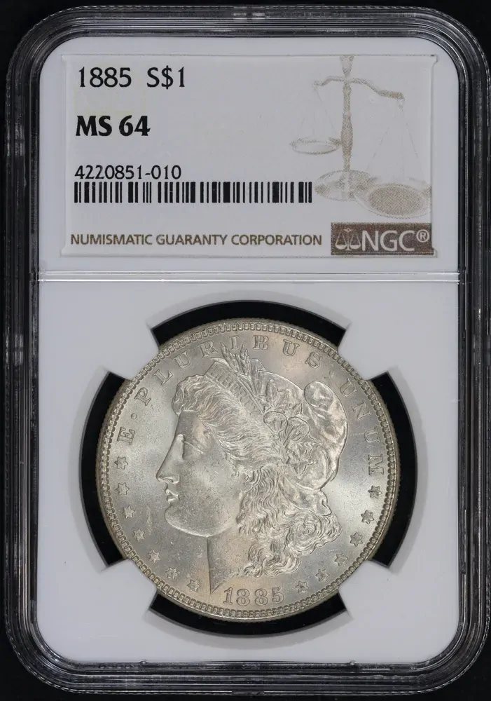 United States 1885 Silver Morgan Dollar NGC MS64 product image
