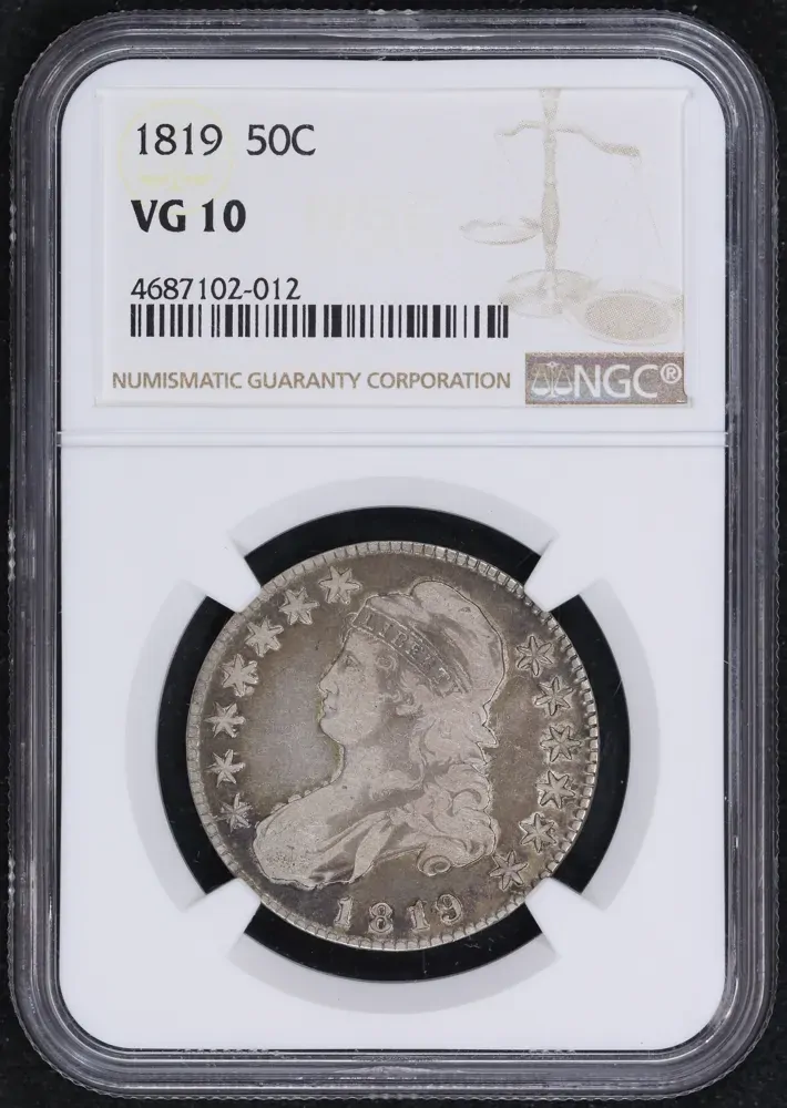 United States 1819 Silver Half Dollar Capped Bust NGC VG10 product image