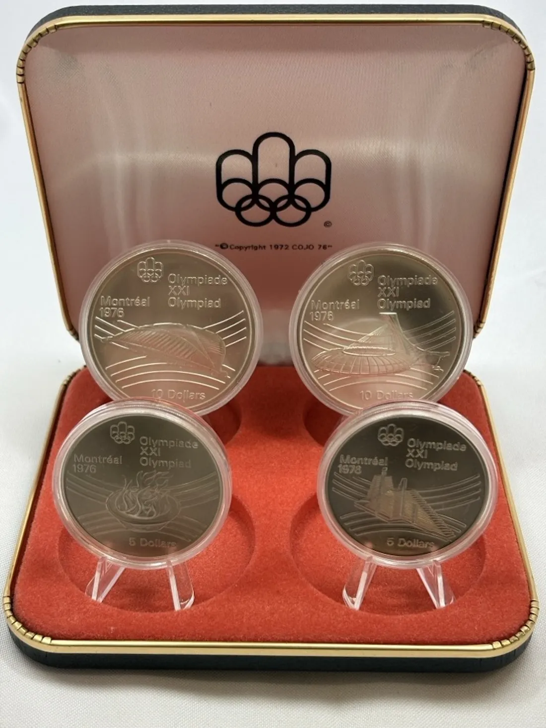 Canada 1973 - 1976 Set of 28 Silver Unc $5 and $10 Coins Montreal Olympics product image