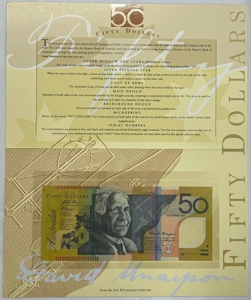 1995 50 Dollar First Day of Issue Folder Standard product image