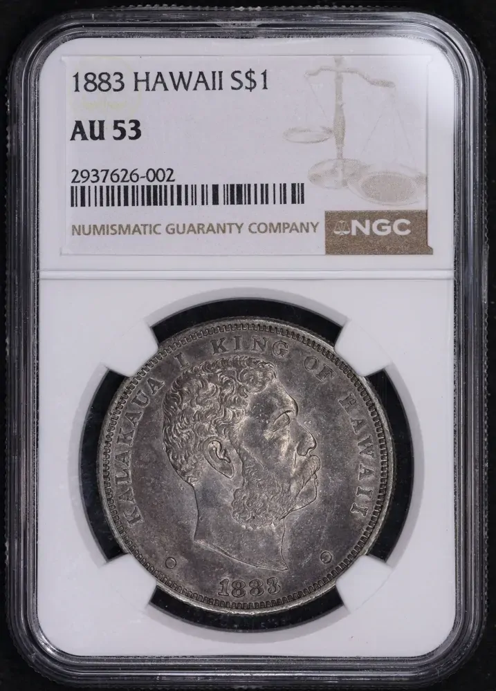 Hawaii 1883 Silver Dollar KM#7 NGC AU53 product image