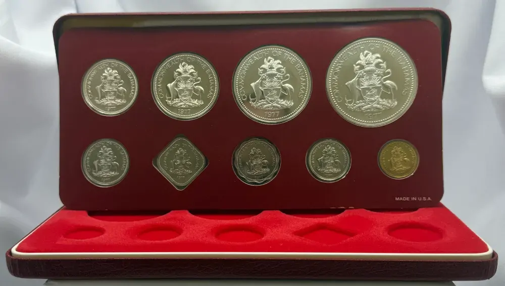 Bahamas 1977 Silver Proof Coin Set (9) product image