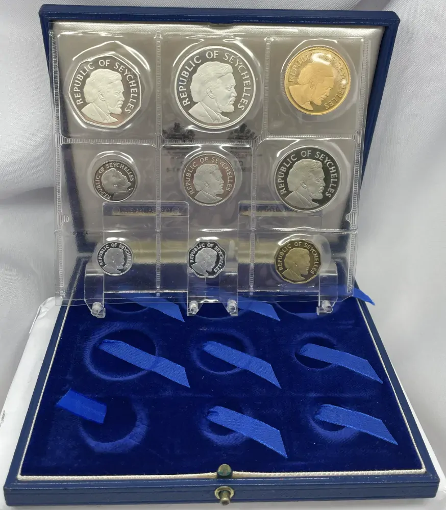 Seychelles 1976 Proof Coin Set inc Gold 1000 Rupees product image