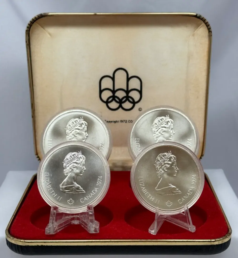 Canada 1974 1976 Uncirculated Set of 4 Silver Montreal Olympics Series II product image