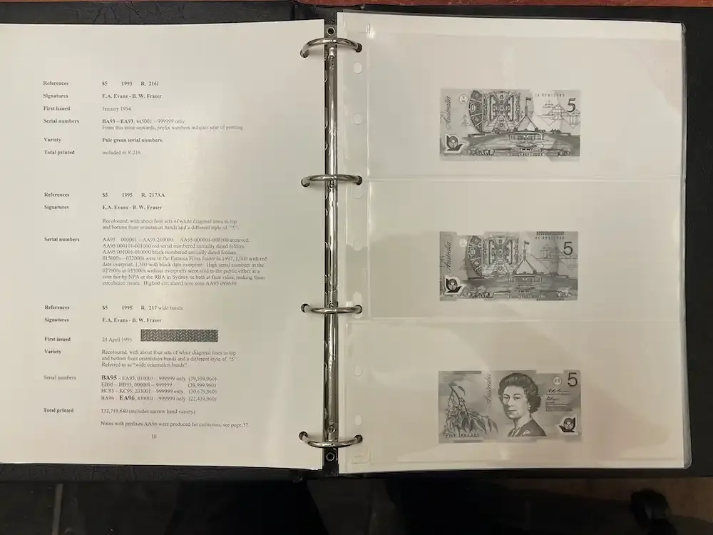 Custom Album for A Type Set of Polymer Decimal Notes product image