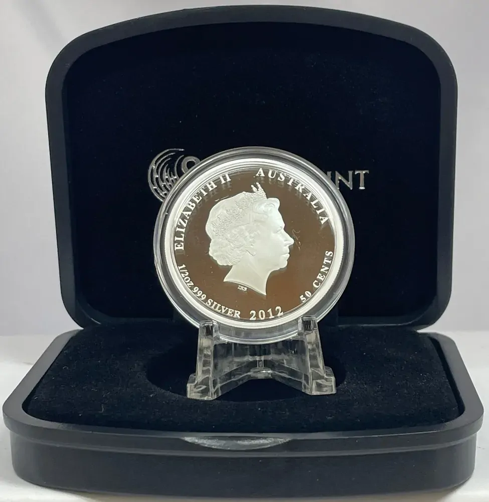 2012 Silver 1/2 Ounce Coloured Proof Coin Lunar Year of the Dragon product image