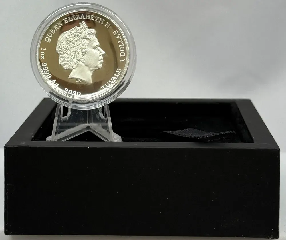 Tuvalu 20201 Silver One Ounce High Relief Proof James Bond 007  product image