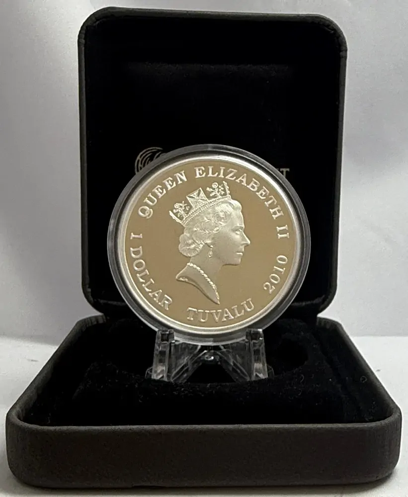 Tuvalu 2010 Silver 1 Dollar Proof Coin Great Warriors Viking product image