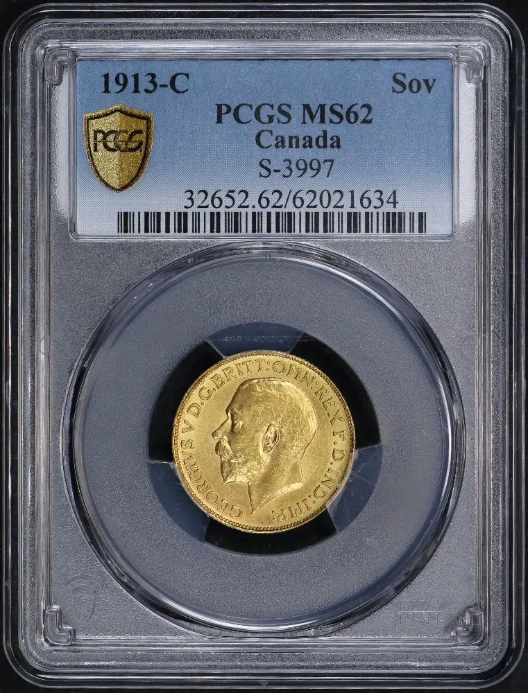 Canada 1913-C Gold Sovereign PCGS MS62 product image