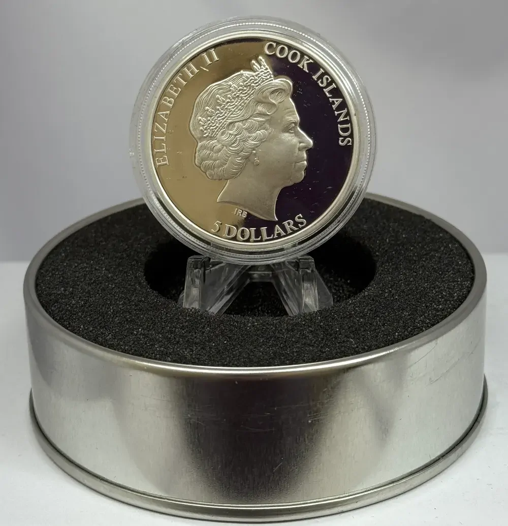 Cook Islands 2014 Silver 5 Dollar Proof Moldavite Impact product image