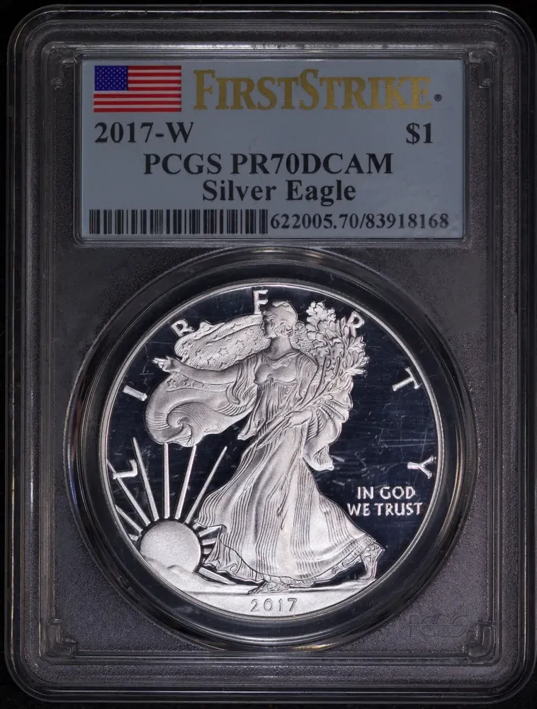United States 2017-W Silver Eagle 1oz First Strike PCGS PR70DCAM product image