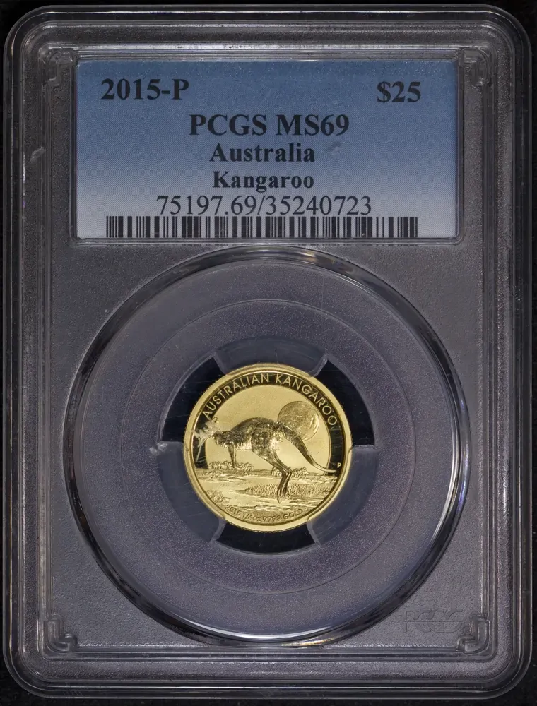 2015 Gold Quarter Ounce Coin Kangaroo PCGS MS69 product image