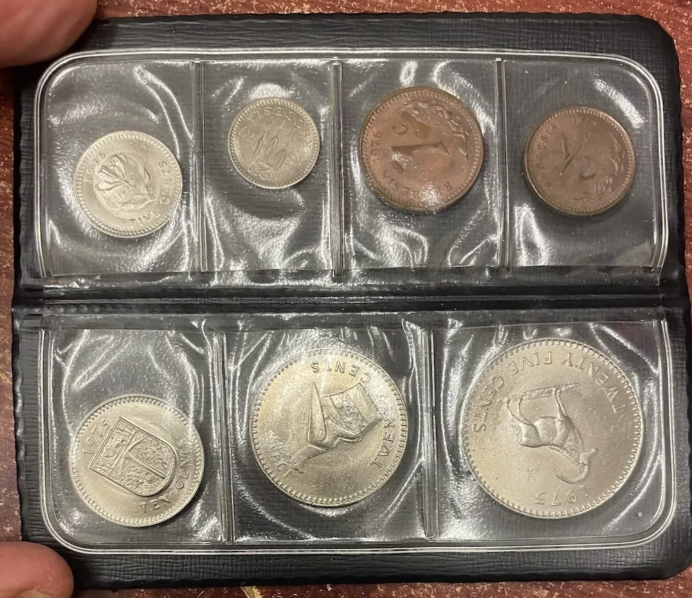 Rhodesia 1970 - 1977 Uncirculated Mint Coin Set product image