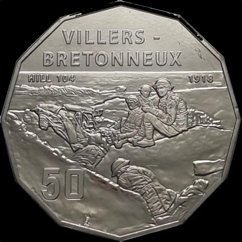 2018 50 Cent Uncirculated Coin The Western Front Villers-Bretonneux product image