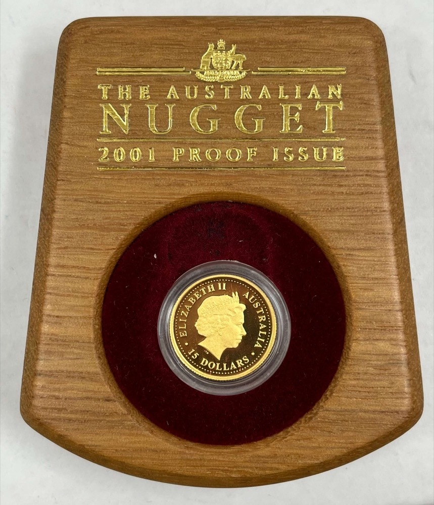 2001 Tenth Ounce Gold Proof Coin Nugget Kangaroo product image