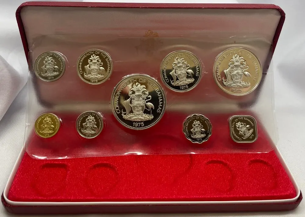 Bahamas 1975 Silver Proof Coin Set (9) product image