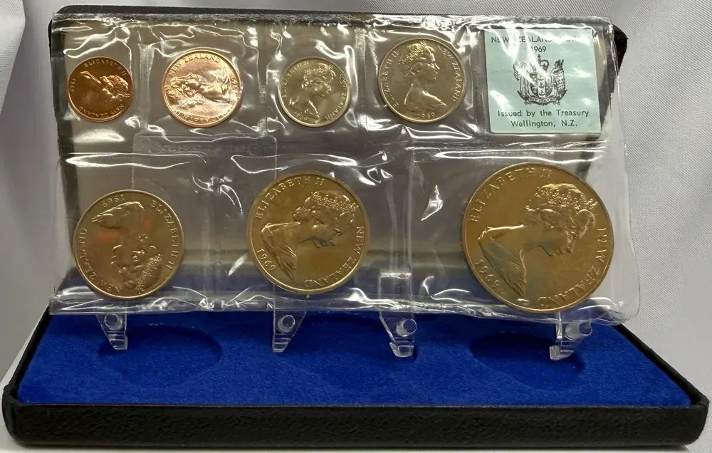 New Zealand 1969 7 Coin Proof Set James Cook Bicentenary product image