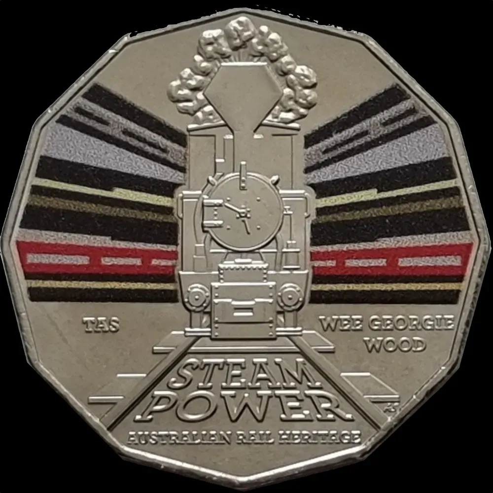 2022 50 Cent Uncirculated Coin Steam Power TAS Wee Georgie Wood product image