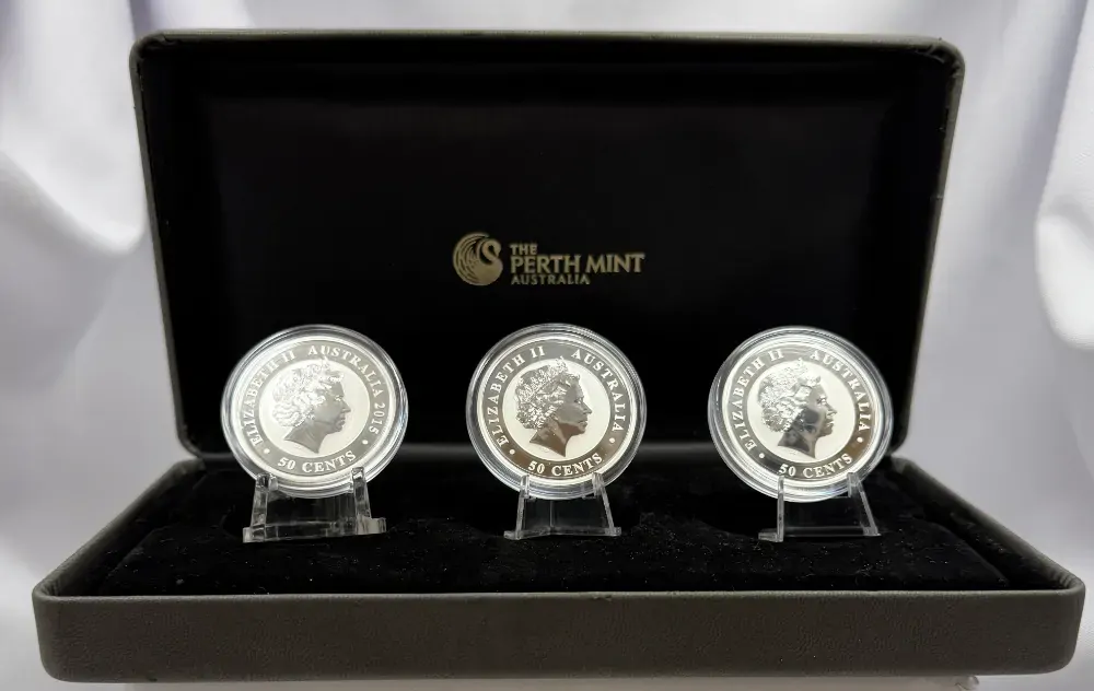 2015 Silver 1/2oz Proof 3 Coin Set Outback Coloured Coin Collection product image