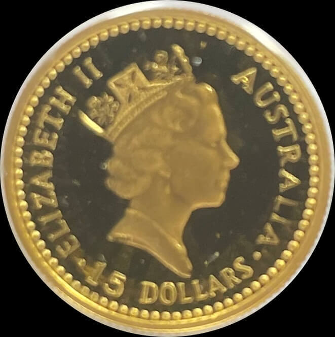 1989 Tenth Ounce Gold Proof Coin Kangaroo Nugget product image