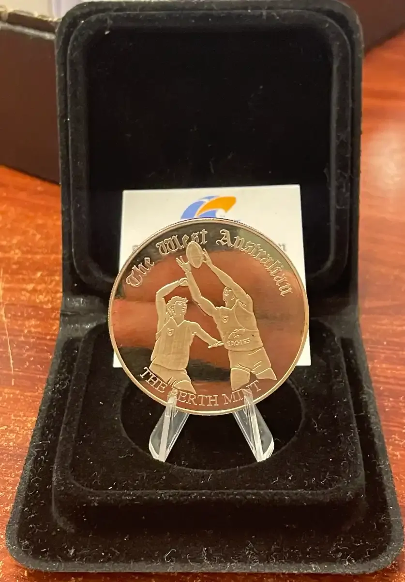 Perth Mint 1991 Silver 1oz Medallion West Coast Eagles Grand Final product image