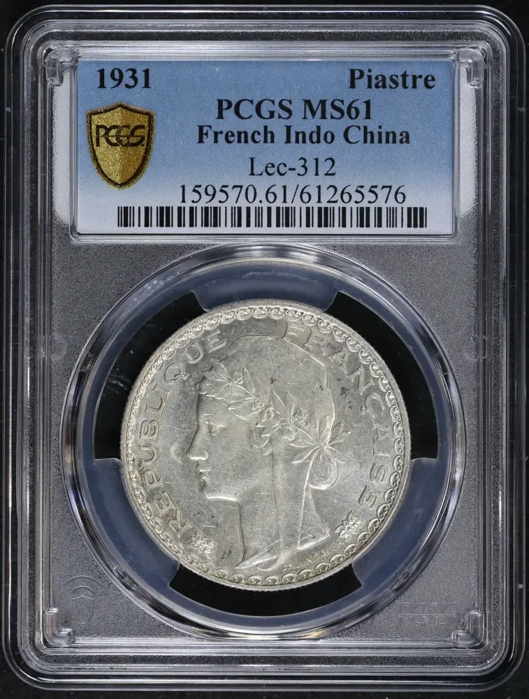 French Indo-China 1931 Silver Piastre KM#19 PCGS MS61 product image