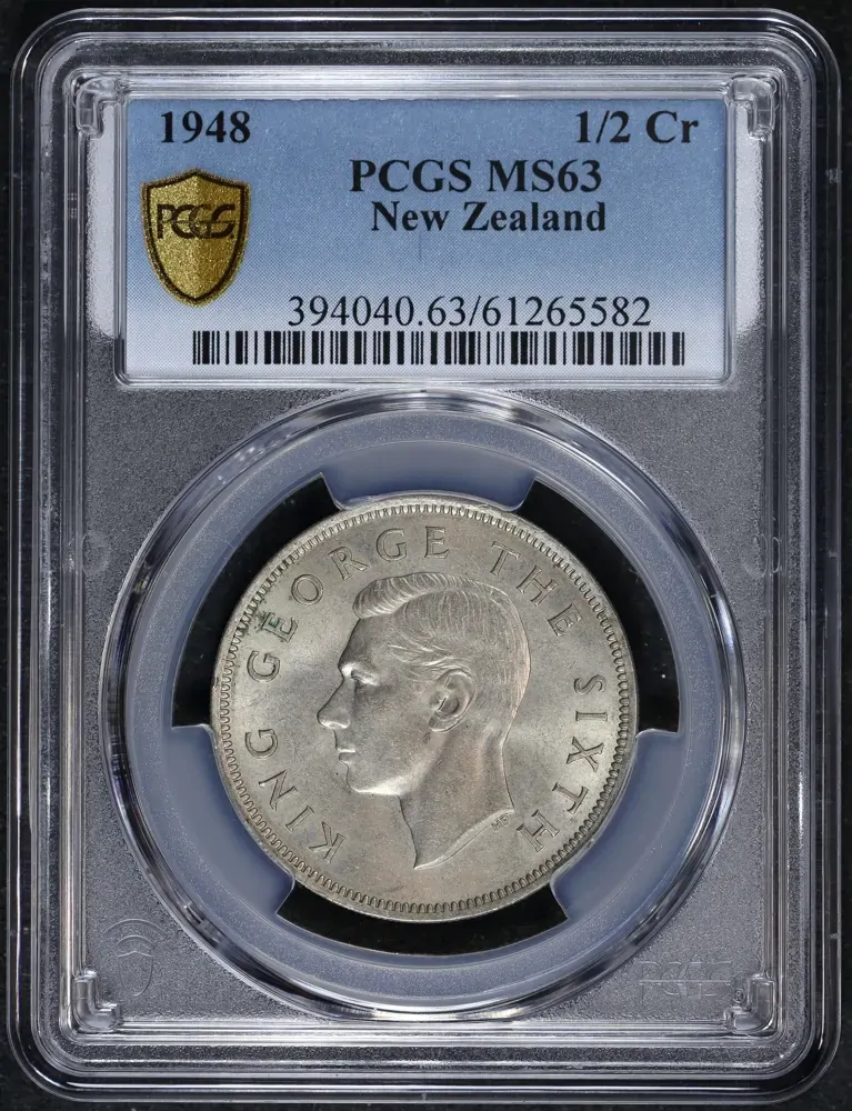 New Zealand 1948 Half Crown KM#19 PCGS MS63 product image
