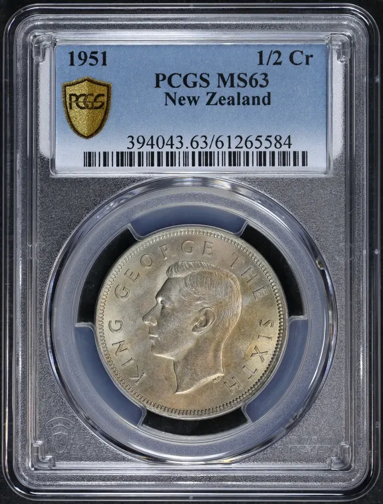 New Zealand 1951 Half Crown KM#19 PCGS MS63 product image