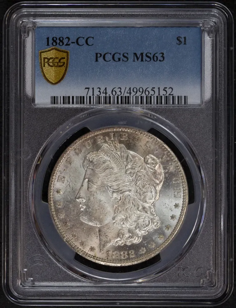 United States 1882-CC Silver  Morgan Dollar KM# 100 PCGS MS63 product image
