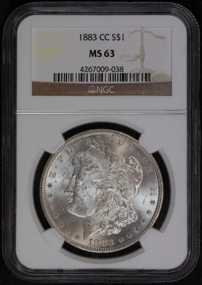 United States 1883-CC Silver  Morgan Dollar KM# 100 NGC MS63 product image