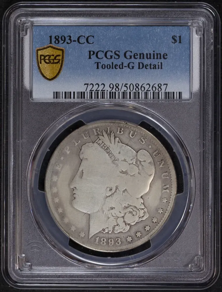 United States 1893-CCSilver  Morgan Dollar KM# 100 PCGS GENUINE G product image