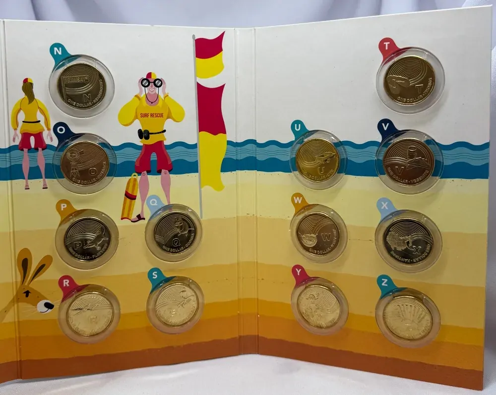 2019 1 Dollar Coin Set Great Aussie Coin Hunt in Folder - Inc Envelope Privy product image