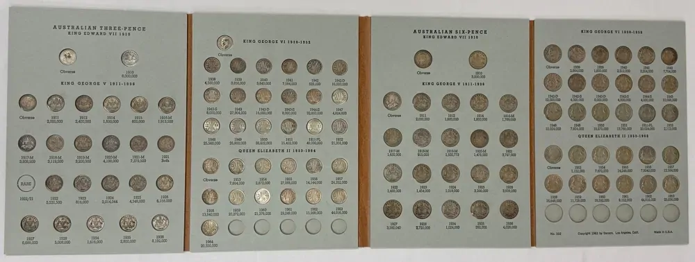 Complete Date Set of Australian Predecimal Coins in Dansco Pressin Albums (Ex 1930 1d, 1923 1/2d and 1922/21 3d) product image
