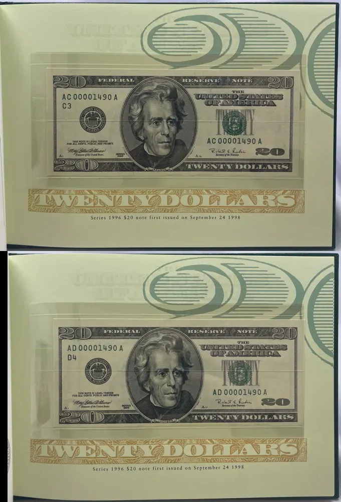 United States 1996 20 Dollar Premium Federal Reserve Set  product image