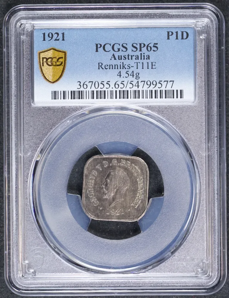 1921 Pattern Kookaburra Penny Type 11e PCGS SP65 product image