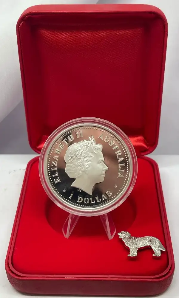 2006 Silver Lunar One Ounce Proof Coin Dog product image