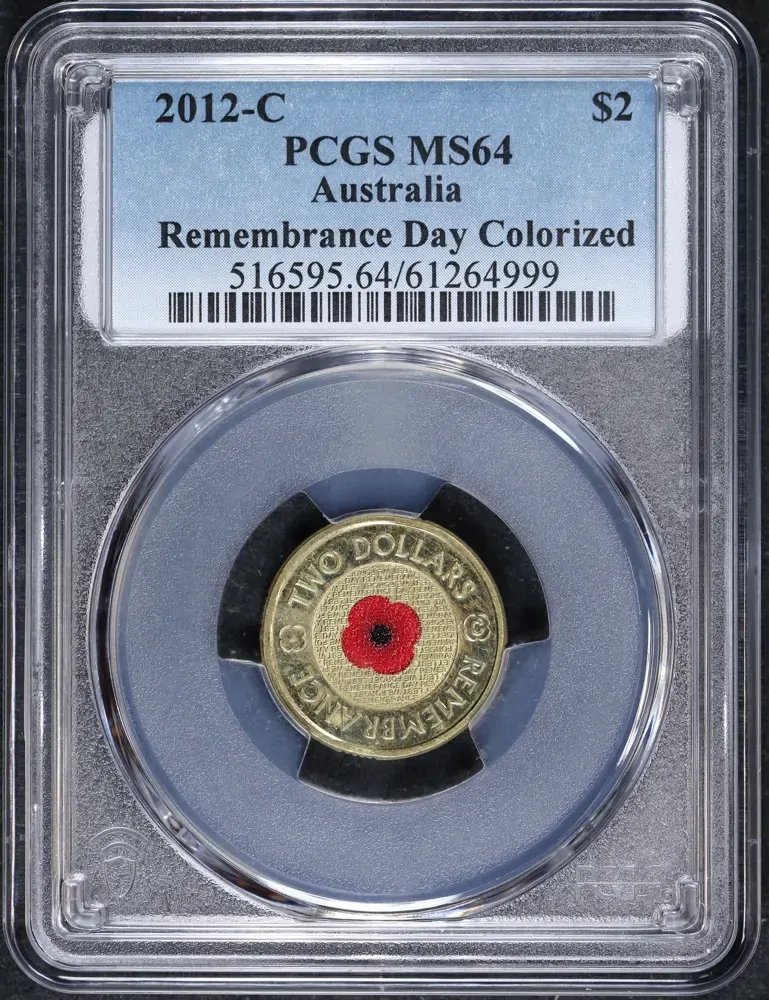 2012 2 Dollar Red Poppy C Mintmark PCGS MS64 product image