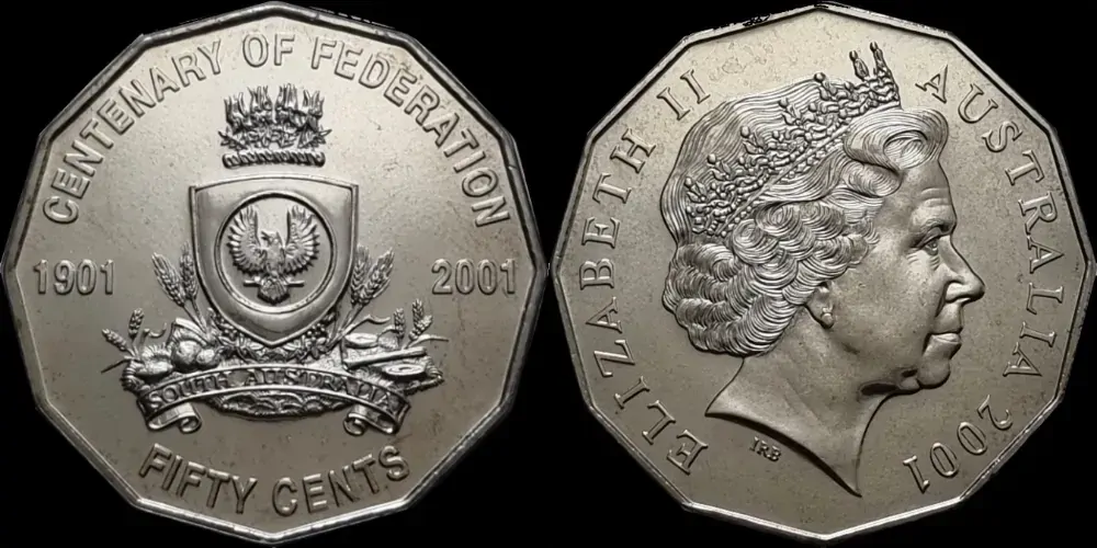 2001 Federation Two Coin Proof Set South Australia product image