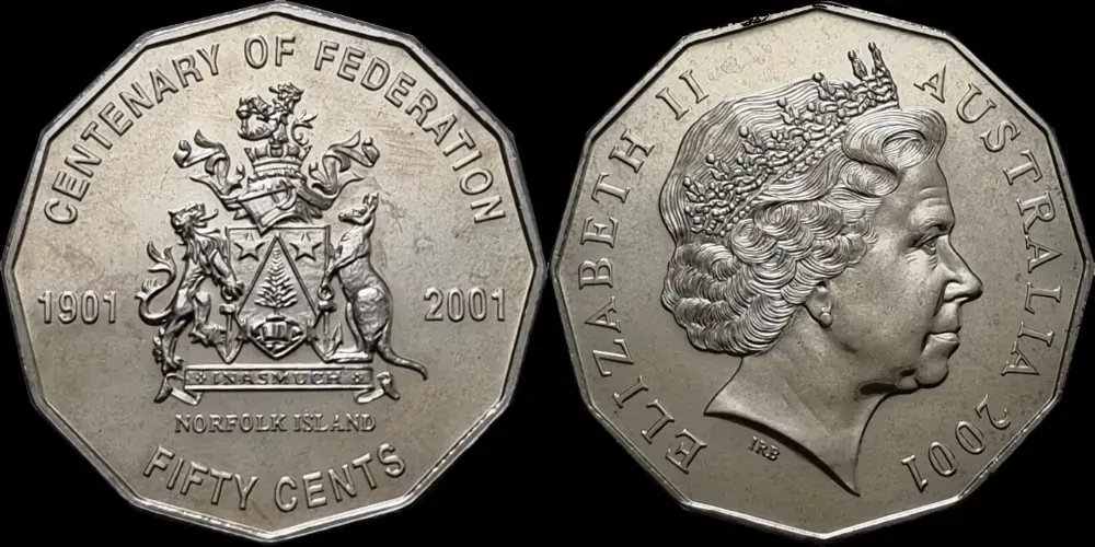 2001 Federation Two Coin Proof Set Norfolk Island product image