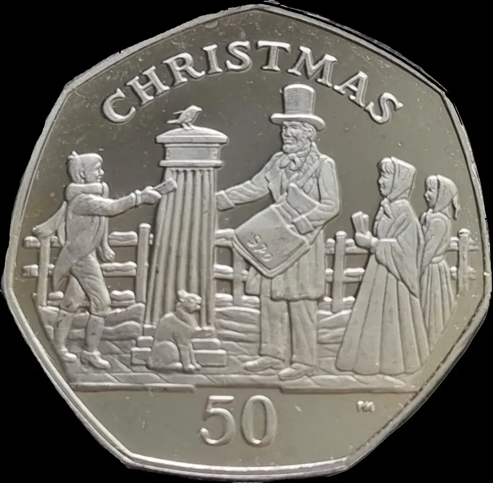 Isle Of Man 2001  50 Pence PNC Christmas  product image